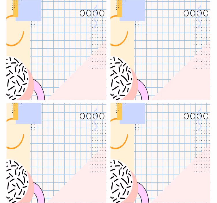 Modern coaster geometric patterned mat - TenStickers