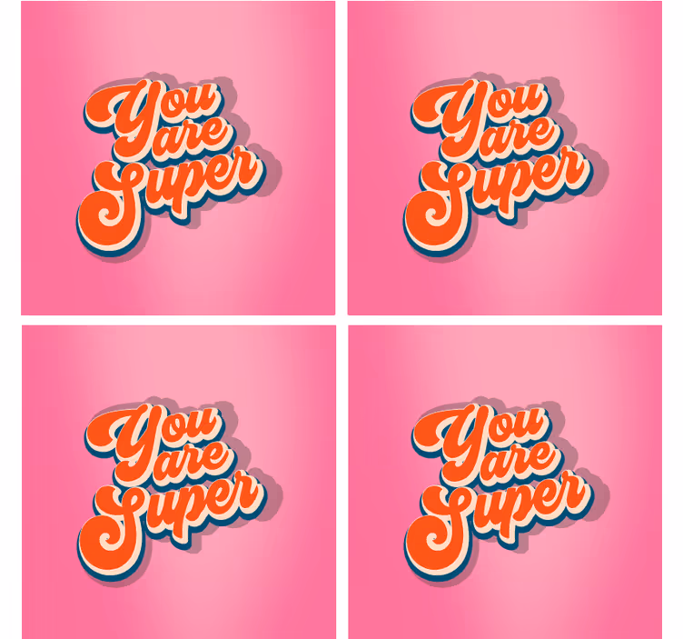 Text coasters motivational quote design - TenStickers