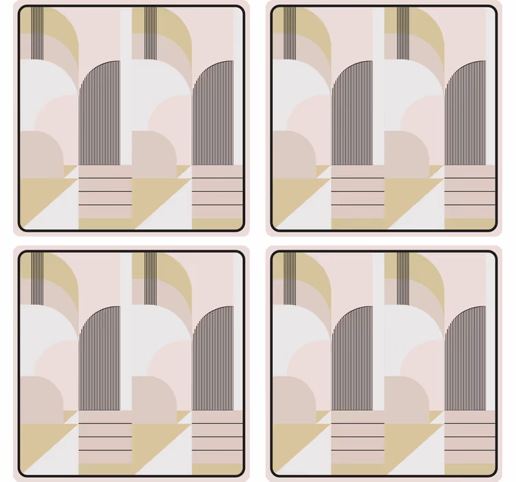 Modern coaster with geometric pattern design - TenStickers