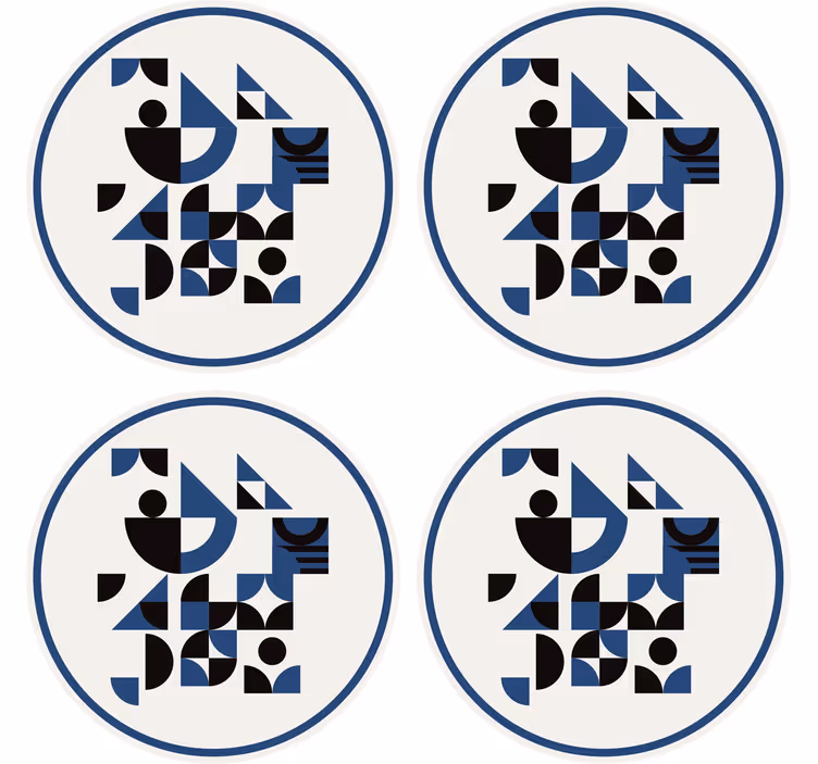 Modern coaster geometric shape design - TenStickers