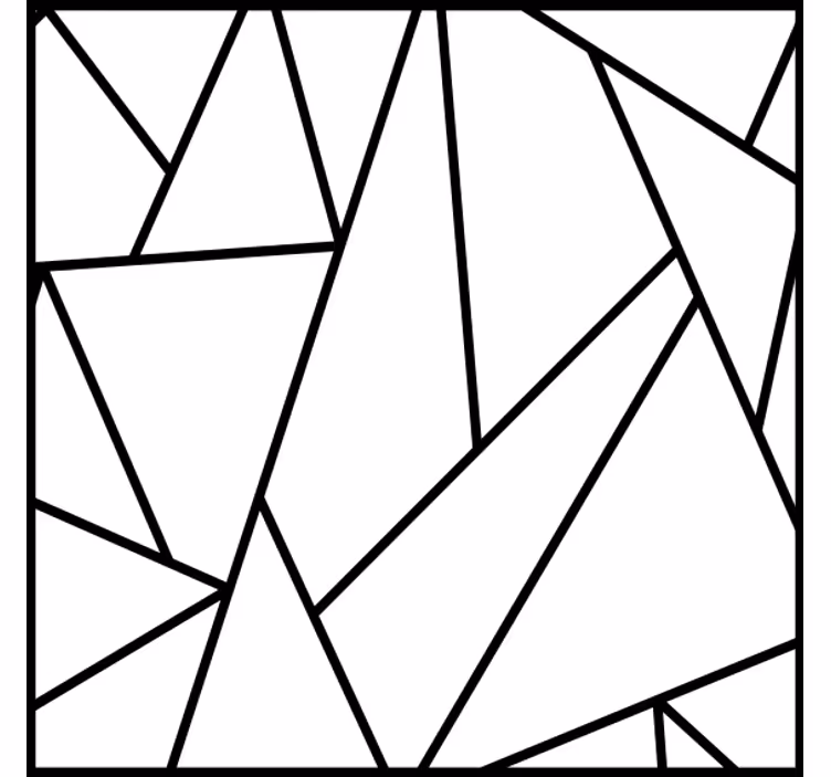 Black geometric lines modern coaster - TenStickers