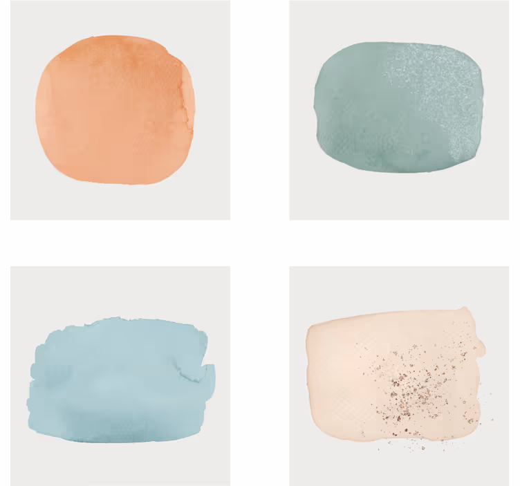 Coasters in watercolor color swatches - TenStickers