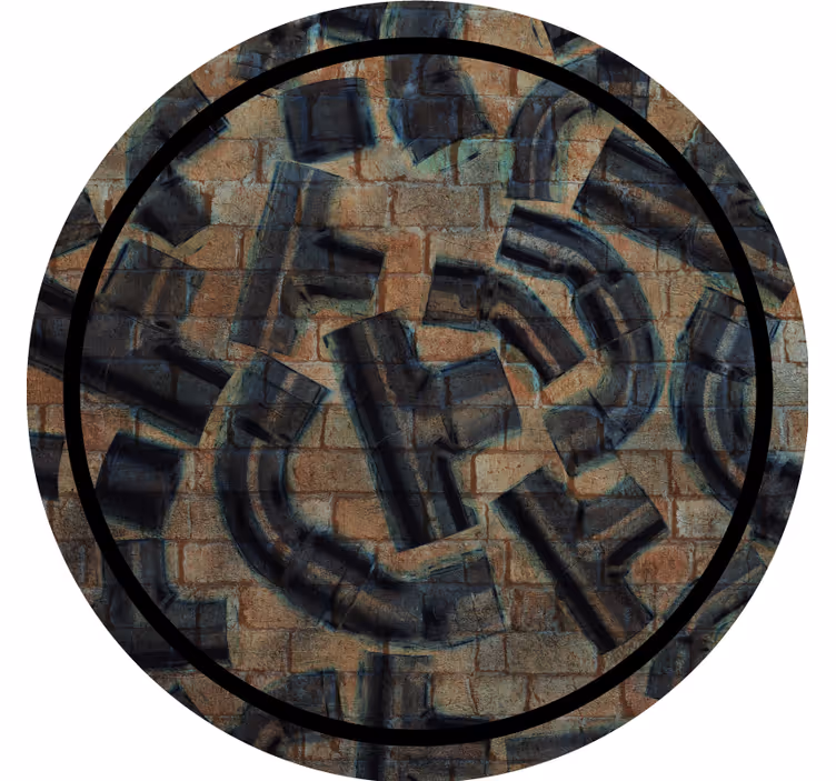 Pipes and blocks pattern coasters - TenStickers
