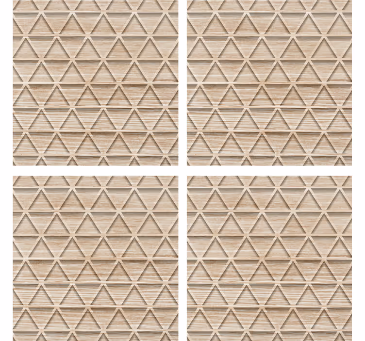 Coasters with textured geometric design - TenStickers
