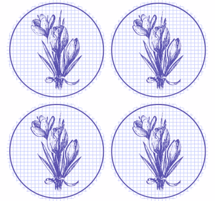 Coasters with elegant botanical design - TenStickers