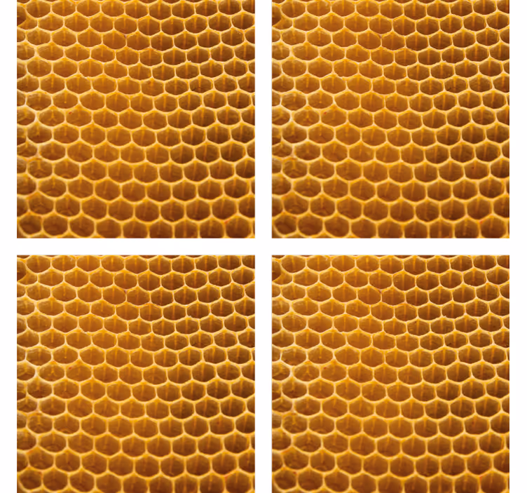 Beer mats with honeycomb pattern - TenStickers