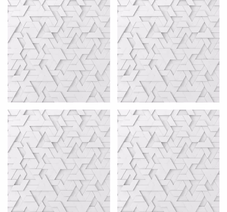 Coasters with geometric textured design - TenStickers