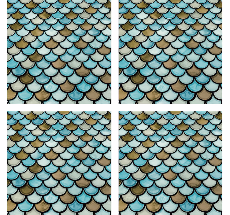 Scalloped layered effect coasters - TenStickers