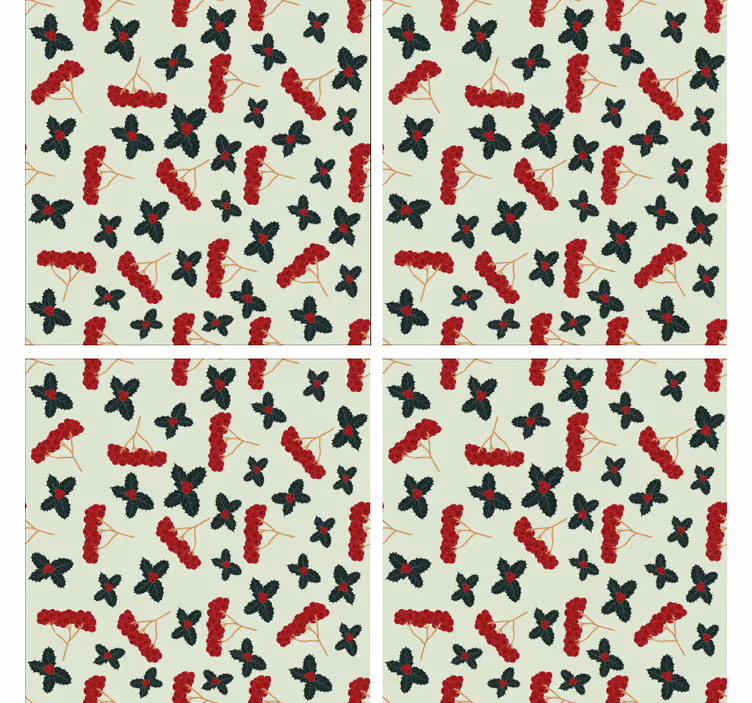 Floral inspired background coasters - TenStickers