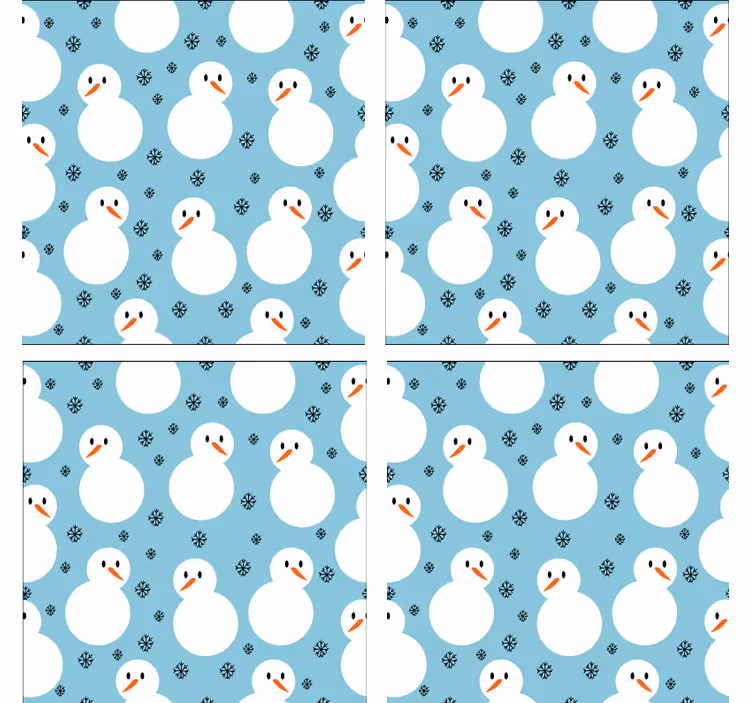 Christmas coasters with snowman pattern background - TenStickers