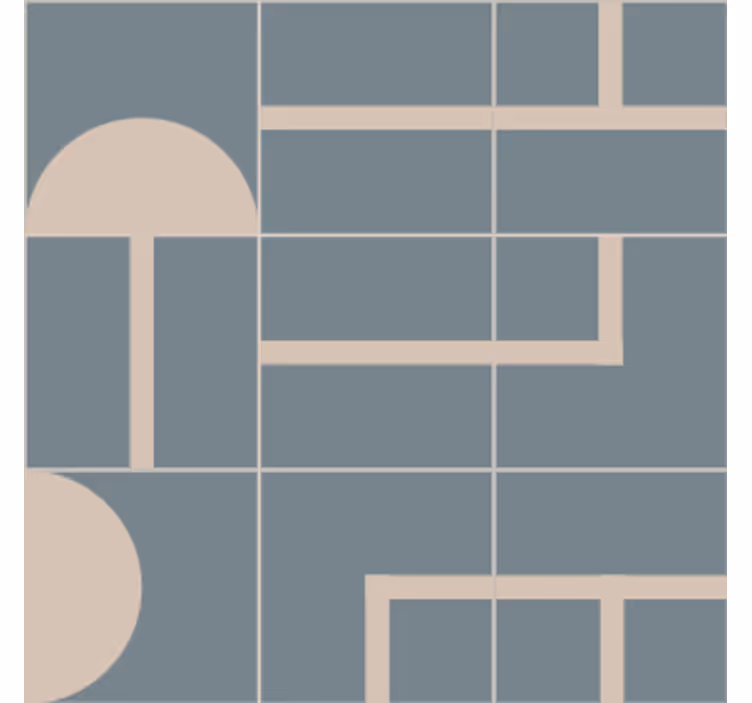 Modern coaster with curved geometric design - TenStickers