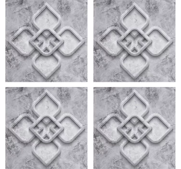 Elaborate grey motif coasters - TenStickers