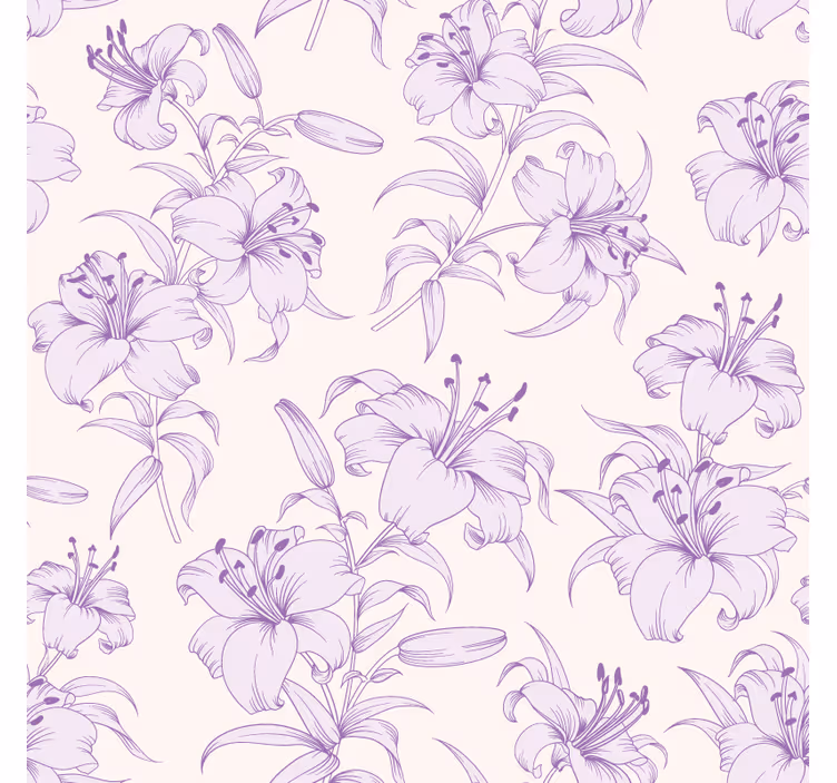 Coasters with elegant lily design - TenStickers