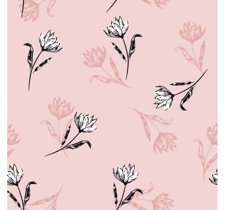 Coasters floral design in gentle tones - TenStickers