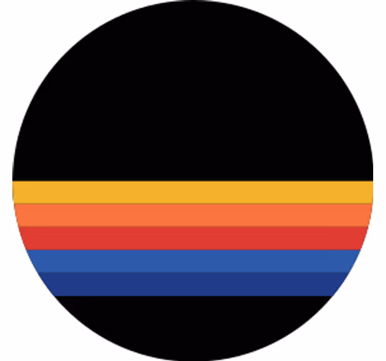 Coasters with colorful striped circular pattern - TenStickers