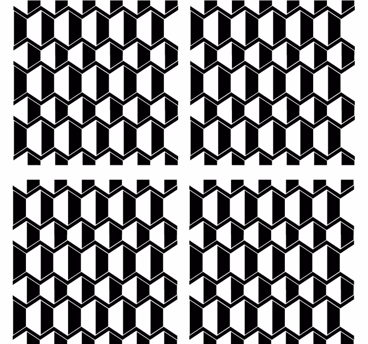 Geometric black and white motif coasters - TenStickers