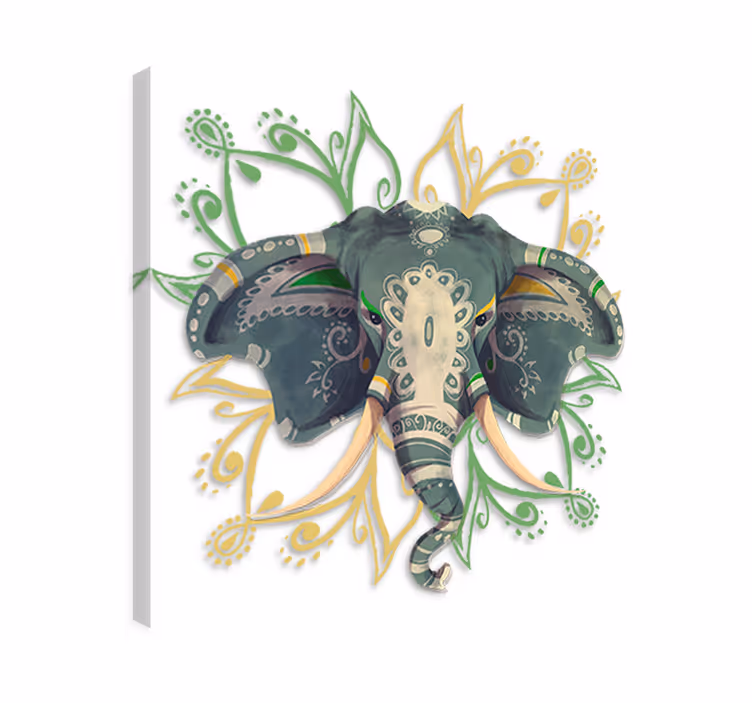 Elephant wallart mandala elephant vinyl art - TenStickers