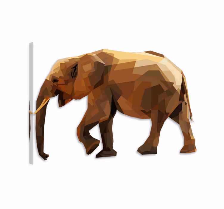 Elephant wall art asian geometric design - TenStickers