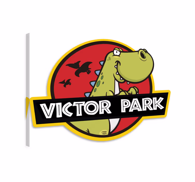 Dinosaur canvas wall art customizable dinosaur design - TenStickers