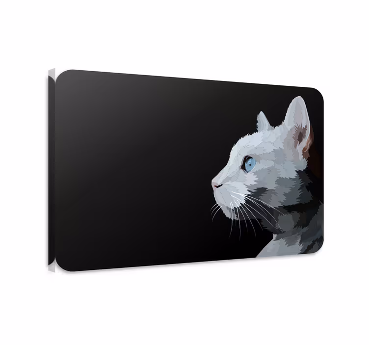 Cat wall art cat face with blue eyes - TenStickers