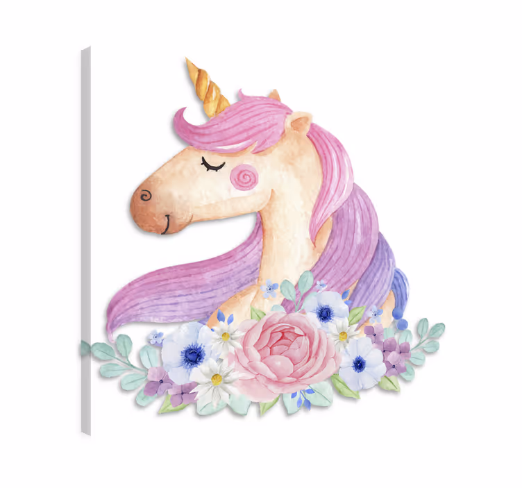 Unicorn pictures framed watercolor unicorn art - TenStickers