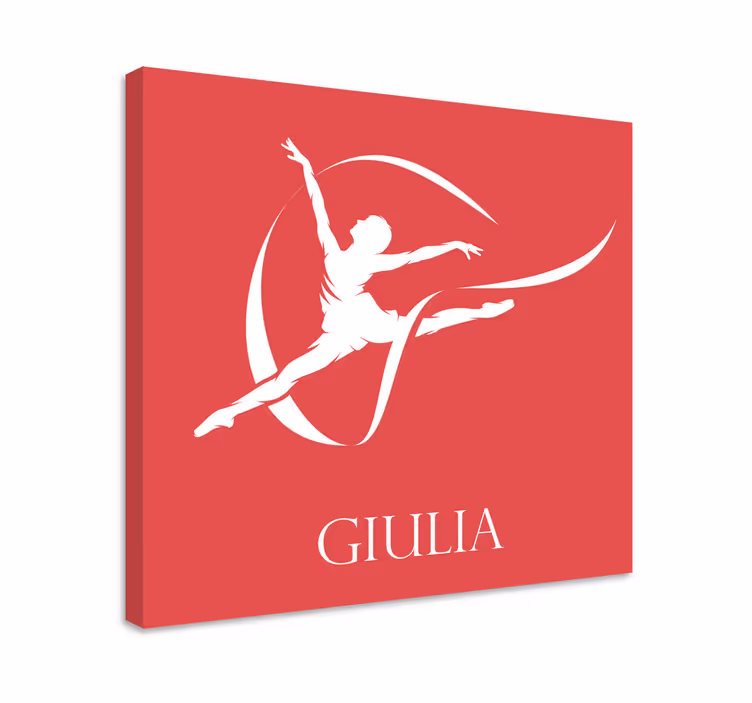 Elegant Ballet Dancer Silhouette dance canvas art - TenStickers