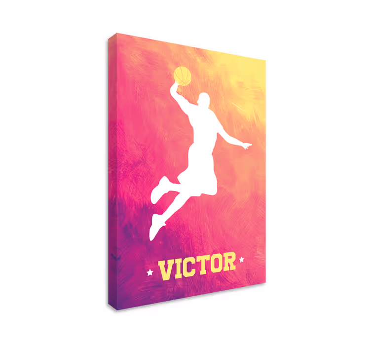 Personalised basketball player  canvas - TenStickers