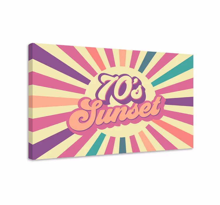 70's geometric sun canvas prints - TenStickers