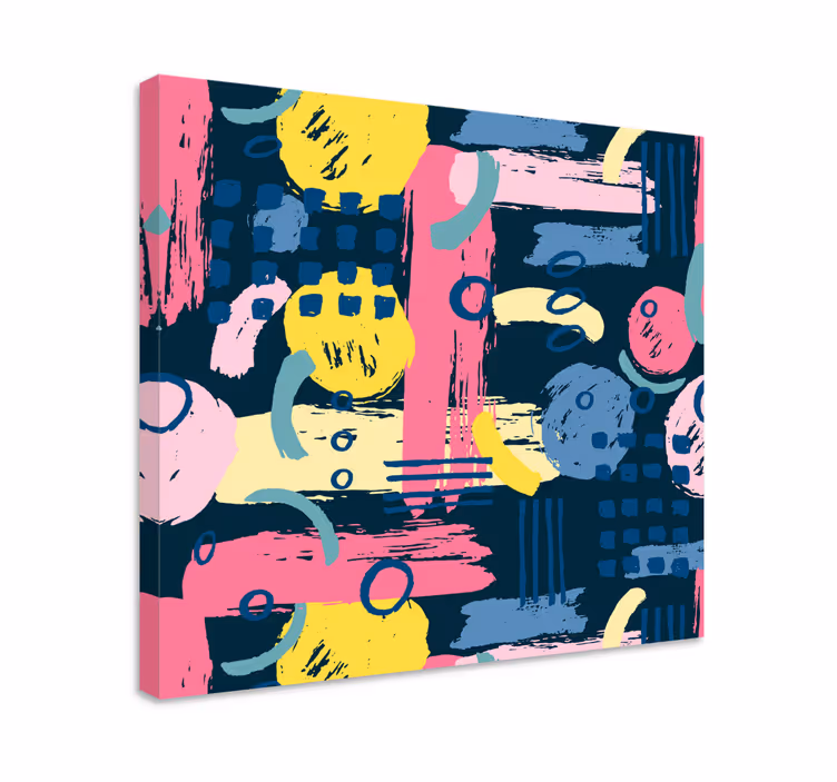 Colorful abstract canvas wall art - TenStickers