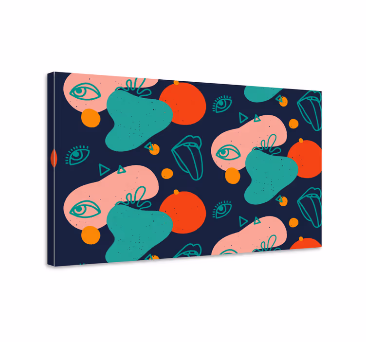 Abstract wall art 1 abstract faces composition - TenStickers