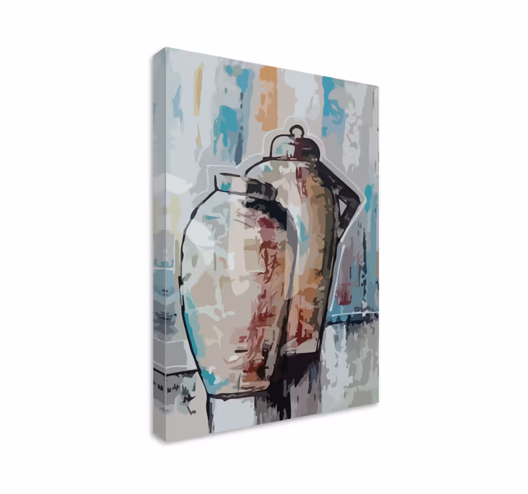 Gold and Blue Baroque canvas - TenStickers