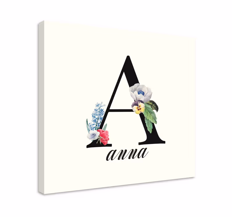 personalised letter Alphabet canvas prints - TenStickers