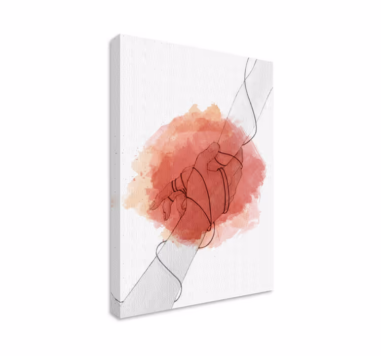 Holding hands Entrance hall canvas art - TenStickers