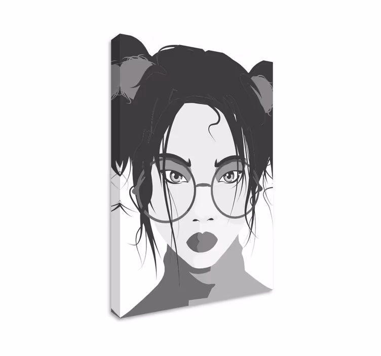People canvas stylish young woman - TenStickers
