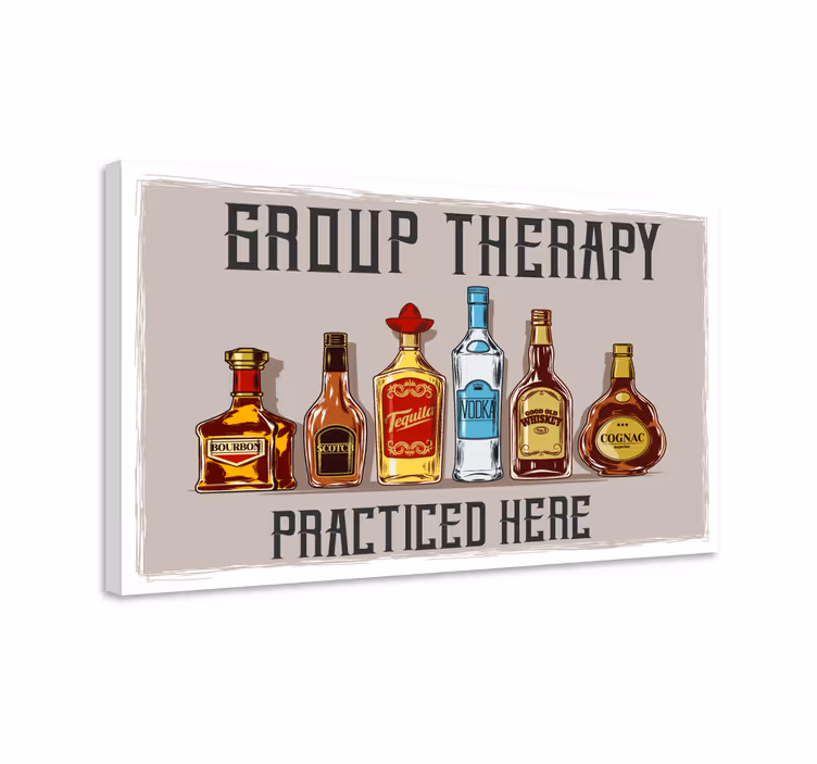 Funny booze text Bar canvas print - TenStickers