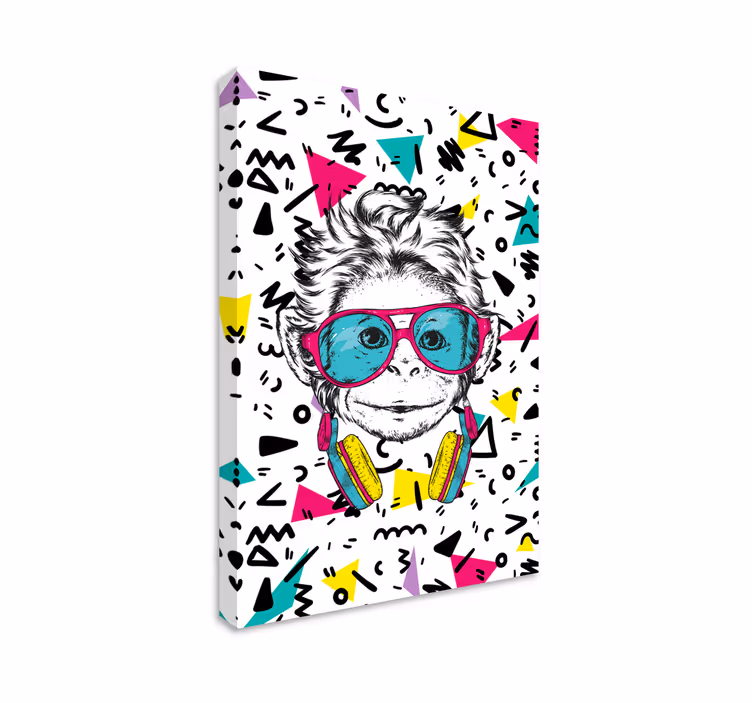 Funky monkey teen canvas prints - TenStickers