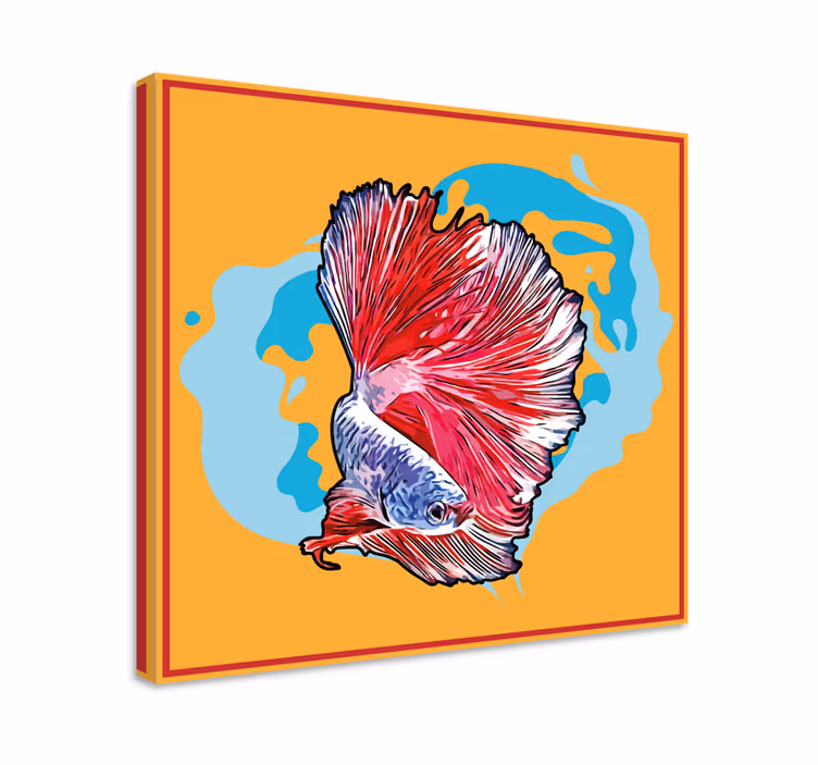 Fish canvas vibrant betta fish art print - TenStickers
