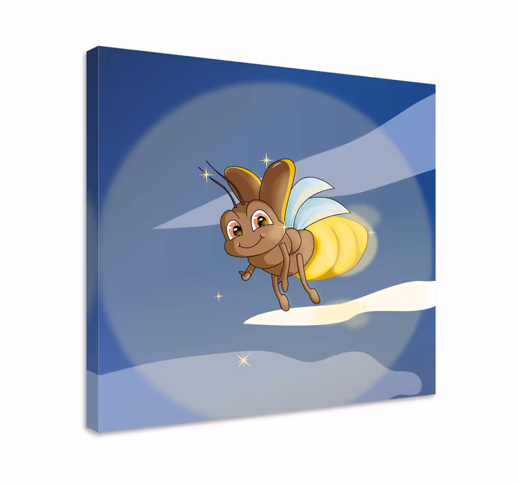Bird canvas wall art joyful soaring insect - TenStickers