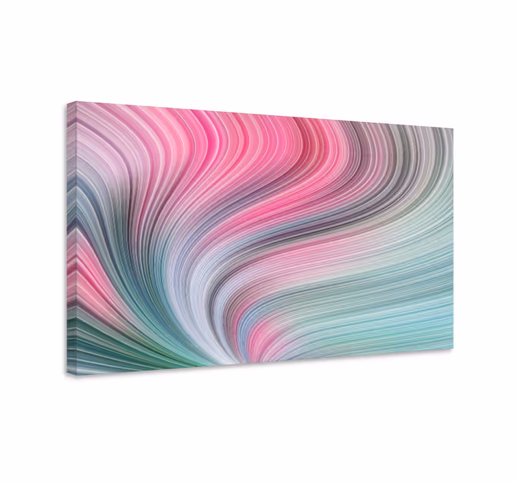 Abstract wall art 1 curving color waves - TenStickers