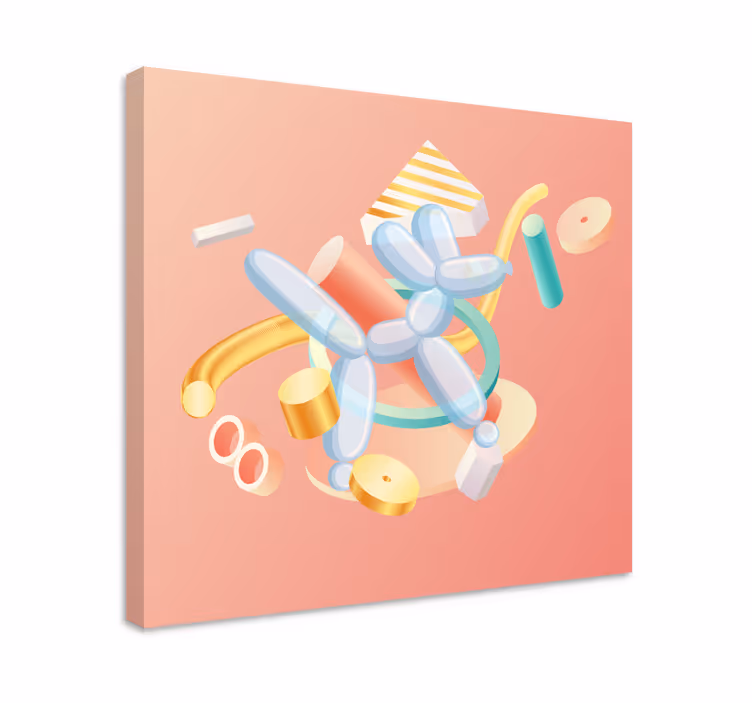Fruit canvas wall art balloon animal figures - TenStickers
