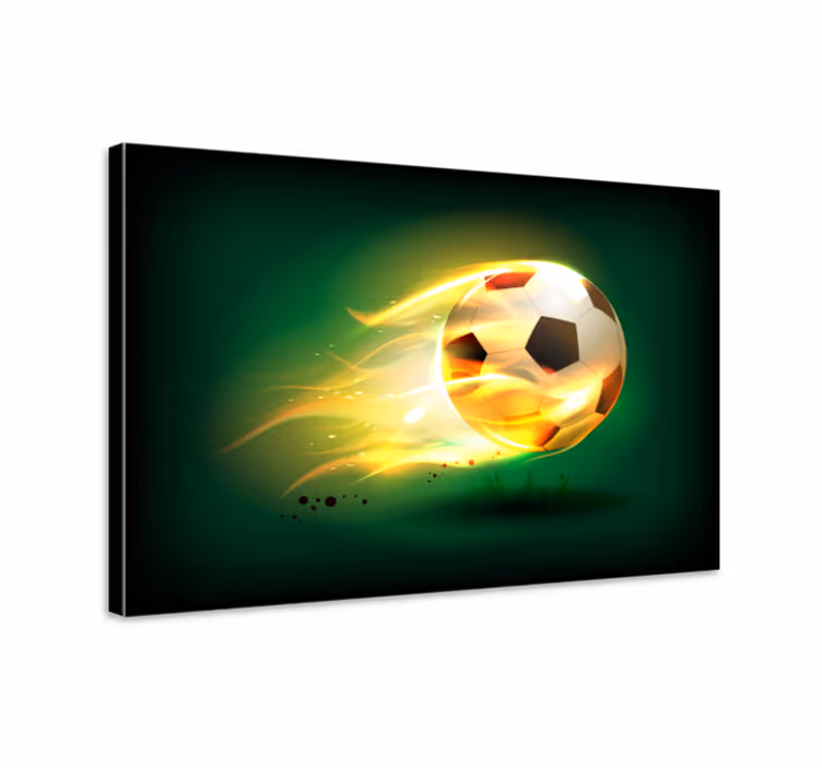 Cool football on fire teen canvas prints - TenStickers