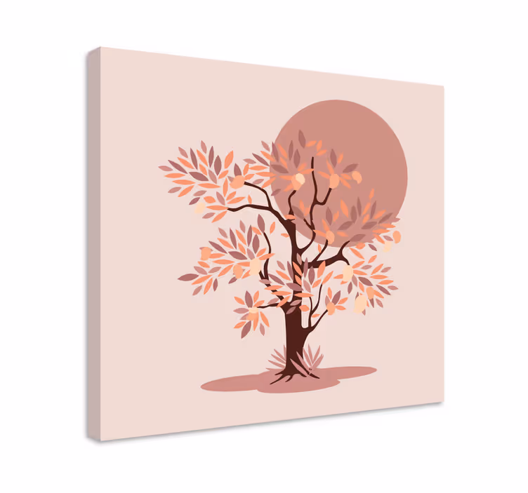 Tree canvas wall art autumn tree silhouette - TenStickers