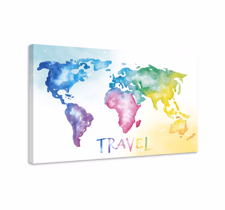 World map wall art map of travel - TenStickers