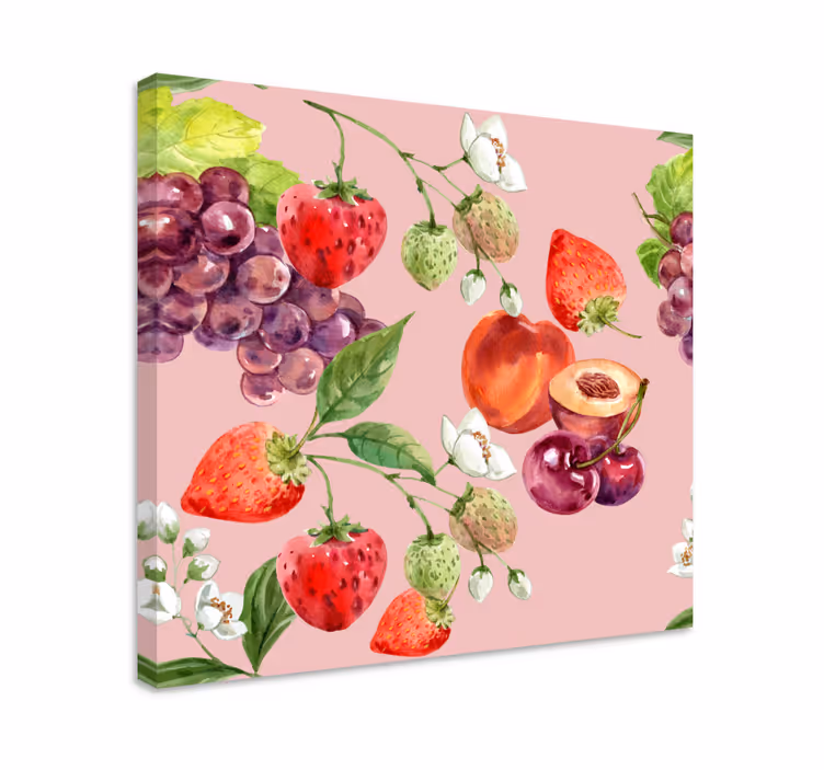 Fresh fruit arrangement fruit canvas wall art - TenStickers