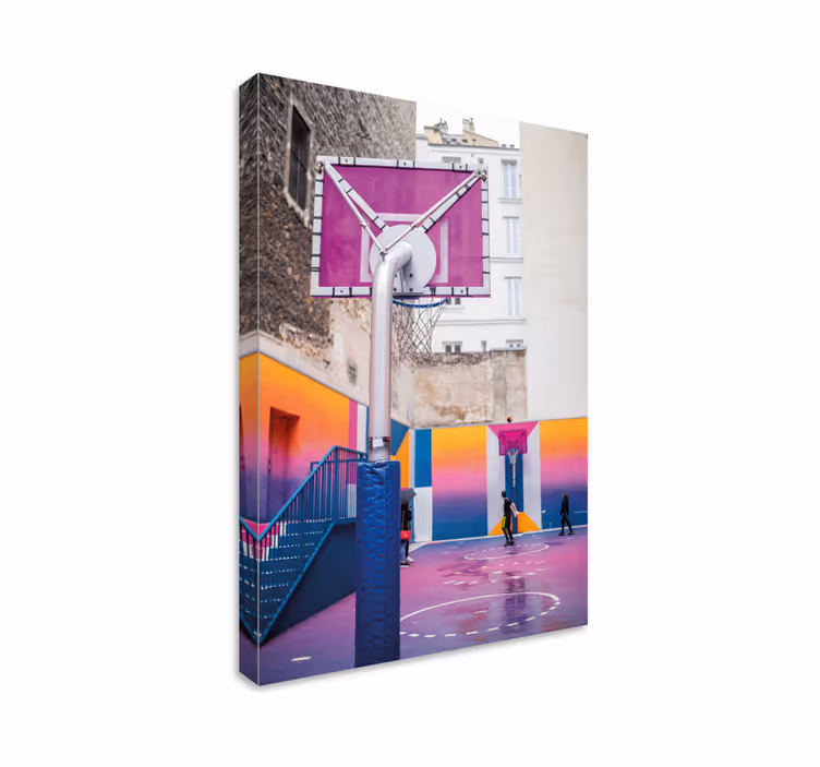Sports canvas art urban basketball court - TenStickers