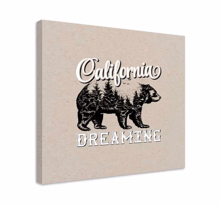 3d pictures wall art california bear adventure - TenStickers