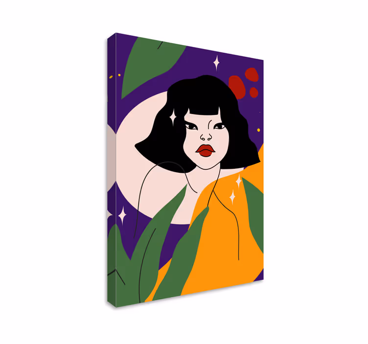 People canvas modern portrait artwork - TenStickers