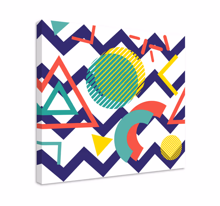 Geometric canvas of dynamic geometric forms - TenStickers