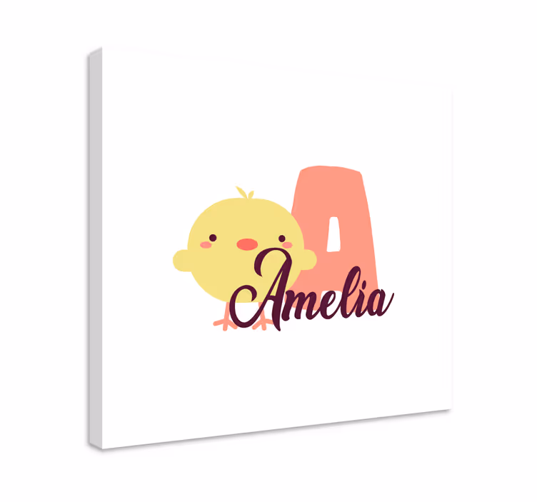 Cocktail canvas adorable chick design - TenStickers