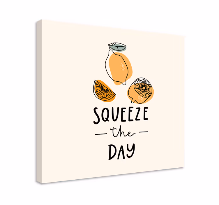 Fruit canvas wall art squeeze the day - TenStickers